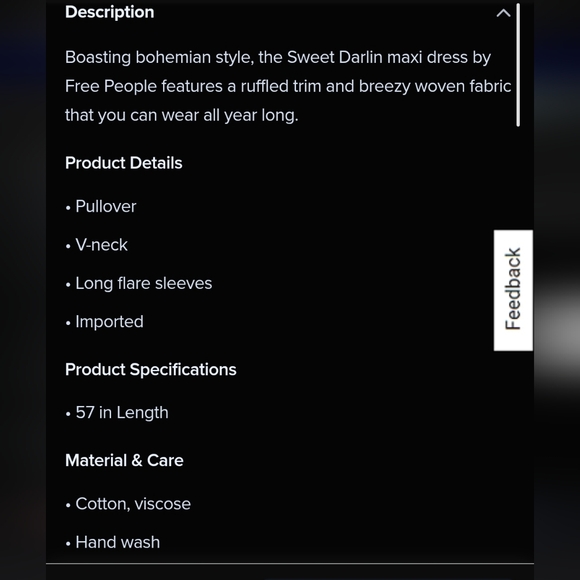 Free People Darlin Ivory Maxi Dress Raw Edge Tiers Ruffles Frilly Sleeves Boho - Picture 8 of 11